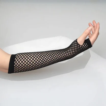 Fishnet Fingerless Gloves - Image 5