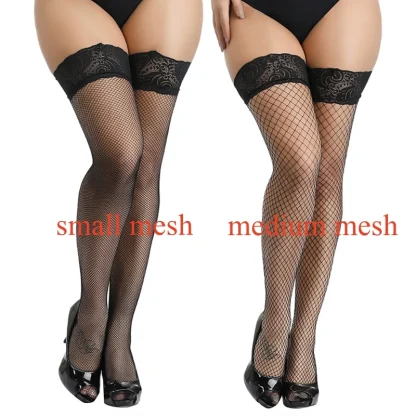 Fishnet Lace Top Thigh-highs - Image 7