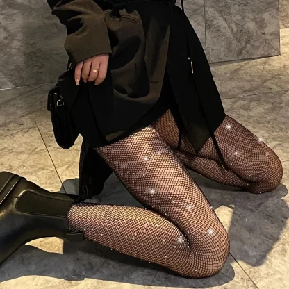 Sparkly Mesh Sexy Stocking - Image 2