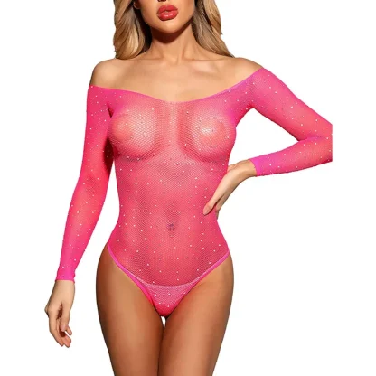 Sparkling Fishnet Bodysuits - Image 6