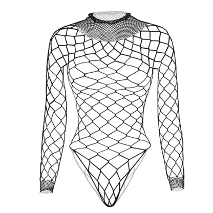 Large Fishnet Black Bodysuits - Image 2