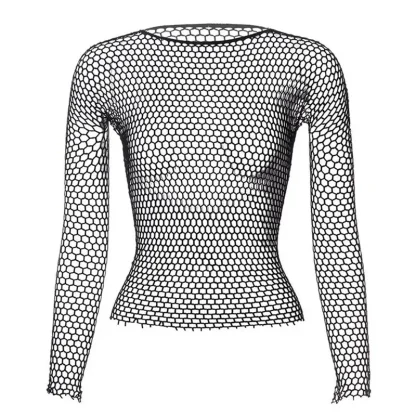 Long Sleeve Fishnet Tops - Image 5