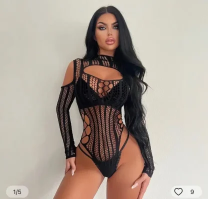 Hollow Out Elastic Bodysuit
